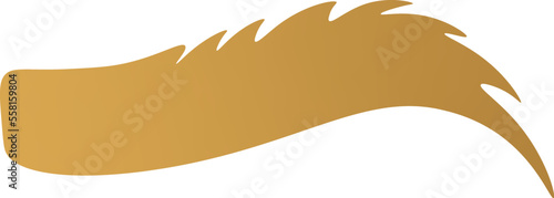 Blonde curved eyebrow flat icon