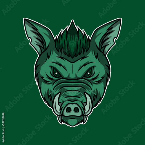 boar head vector illustration