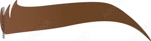 Well-groomed brown curved eyebrow flat icon