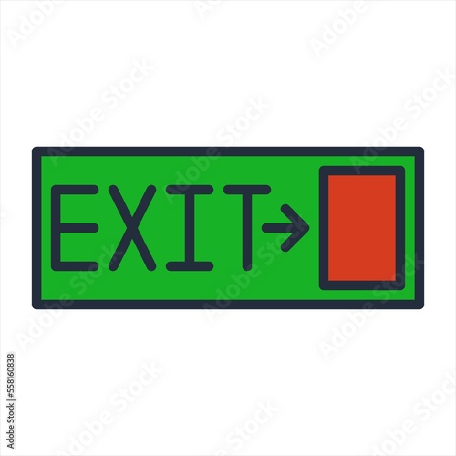 Exit, Logout, Go Out, Right arrow, Transportation, Signaling, Multimedia option, Multimedia, Signs, Sign