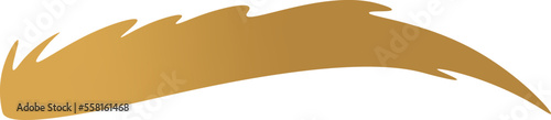 Blonde bushy curved eyebrow flat icon