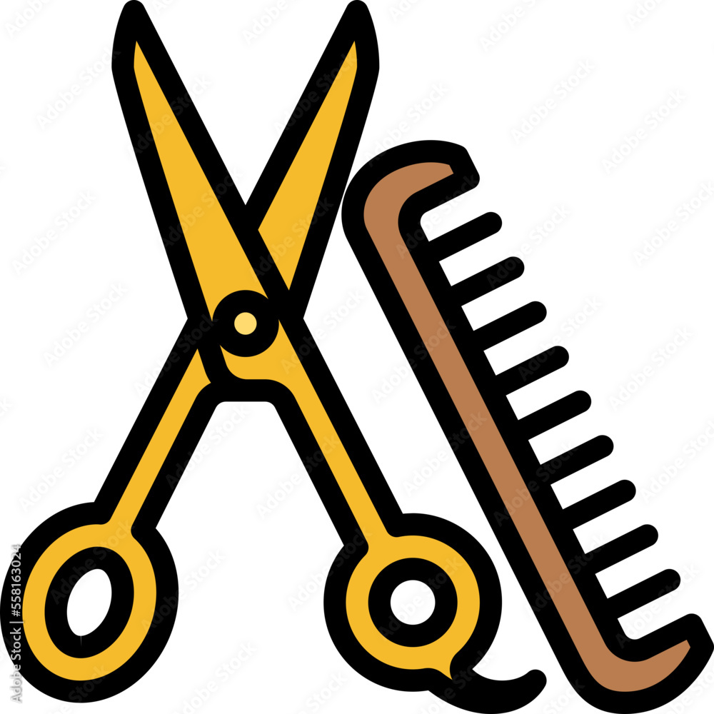 hair salon line filled icon hair salon line filled icon