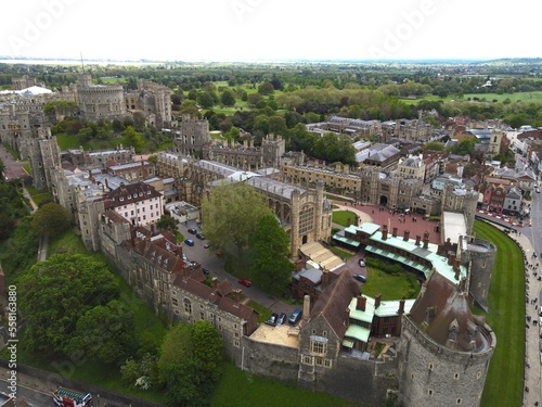 Eton College UK Aerial drone  view photo