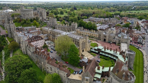 Eton College UK Aerial drone view
