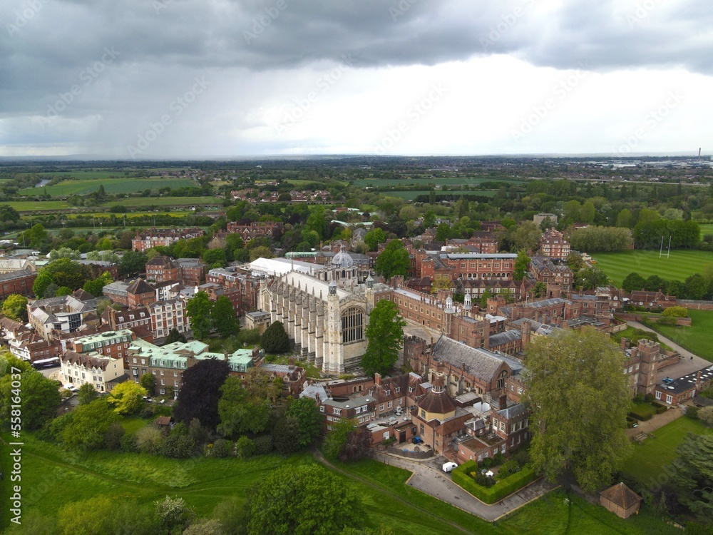 Eton College UK Aerial drone  view