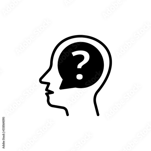 Doubt icon in vector. Logotype