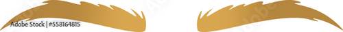 Blonde bushy curved eyebrows flat icon