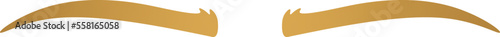 Thin blonde curved eyebrows flat icon