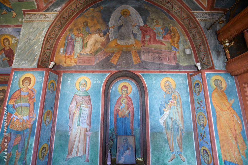 Paintings in the Churh of Kamares, Sifnos, Cyclades Islands, Greece,