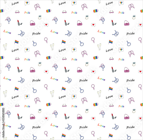 no background pattern with lgbt symbols and signs