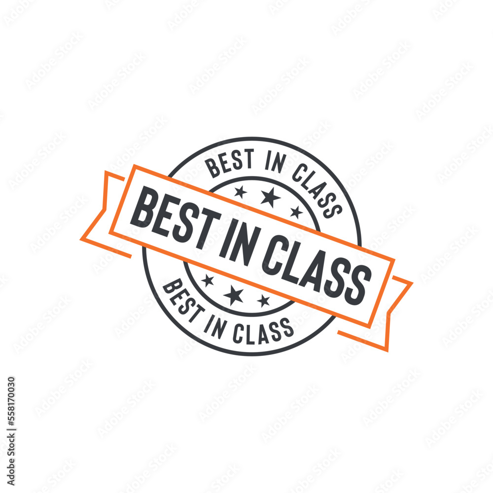 Best in Class Seal Emblem Ribbon Vector Template