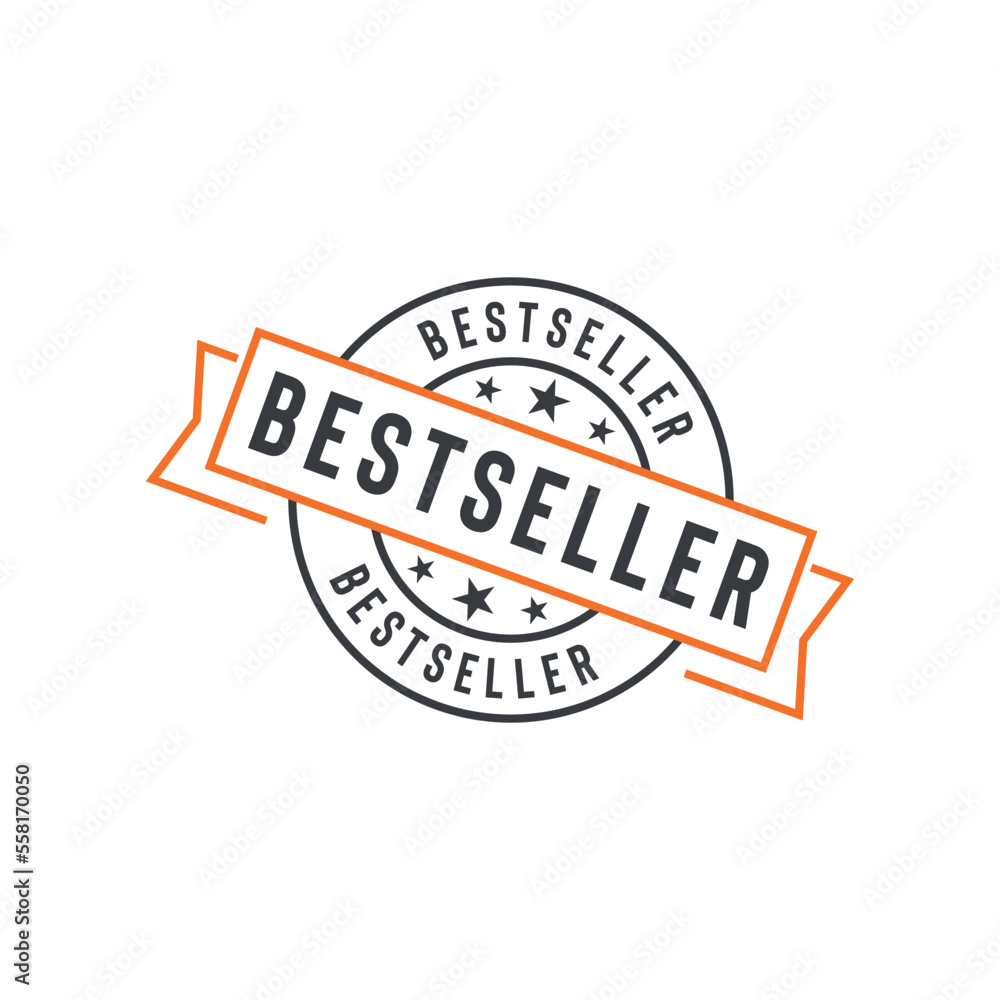 Bestseller Seal Emblem Ribbon Vector Template Bestseller Seal Emblem Ribbon Vector Template