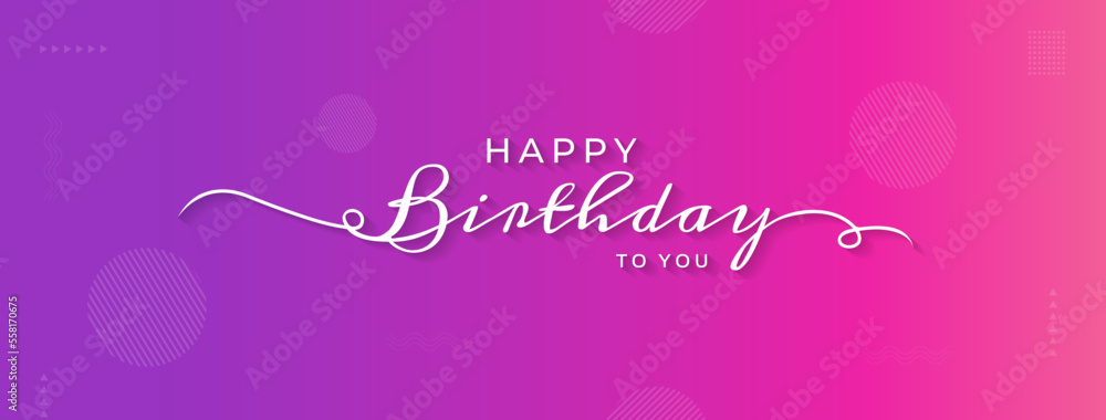 Happy birthday typography for greeting card design Stock Vector | Adobe ...