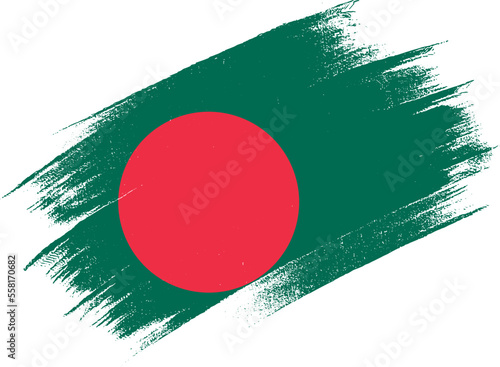 Bangladesh  flag with brush paint textured isolated  on png or transparent background,Symbol Bangladesh,template for banner,advertising ,promote, design,vector,top  win sport country