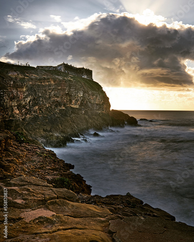 sunset over the sea