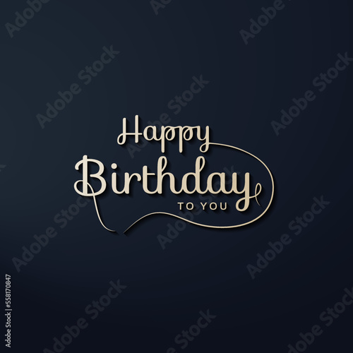 Photography Happy birthday typography for greeting card design