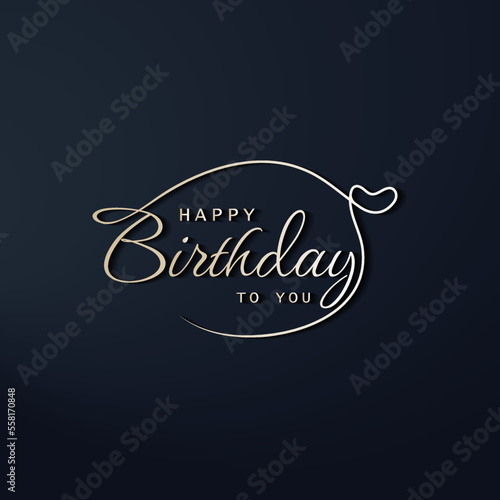 Photography Happy birthday typography for greeting card design