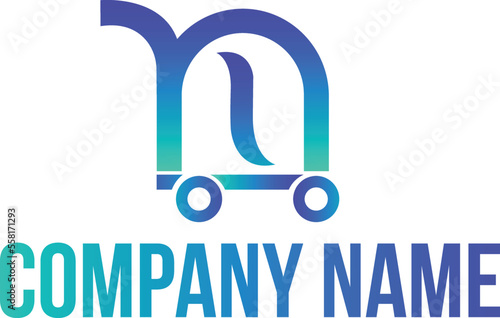 NM letter logo photo