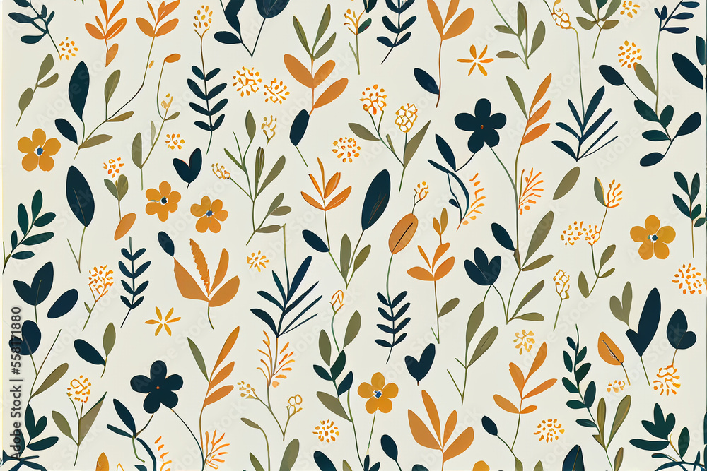 Floral Pattern abstract minimalist 