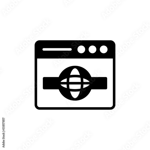 Browser icon in vector. Logotype