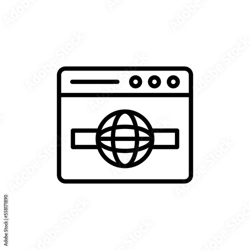 Browser icon in vector. Logotype