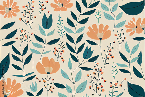 Floral Pattern abstract minimalist 