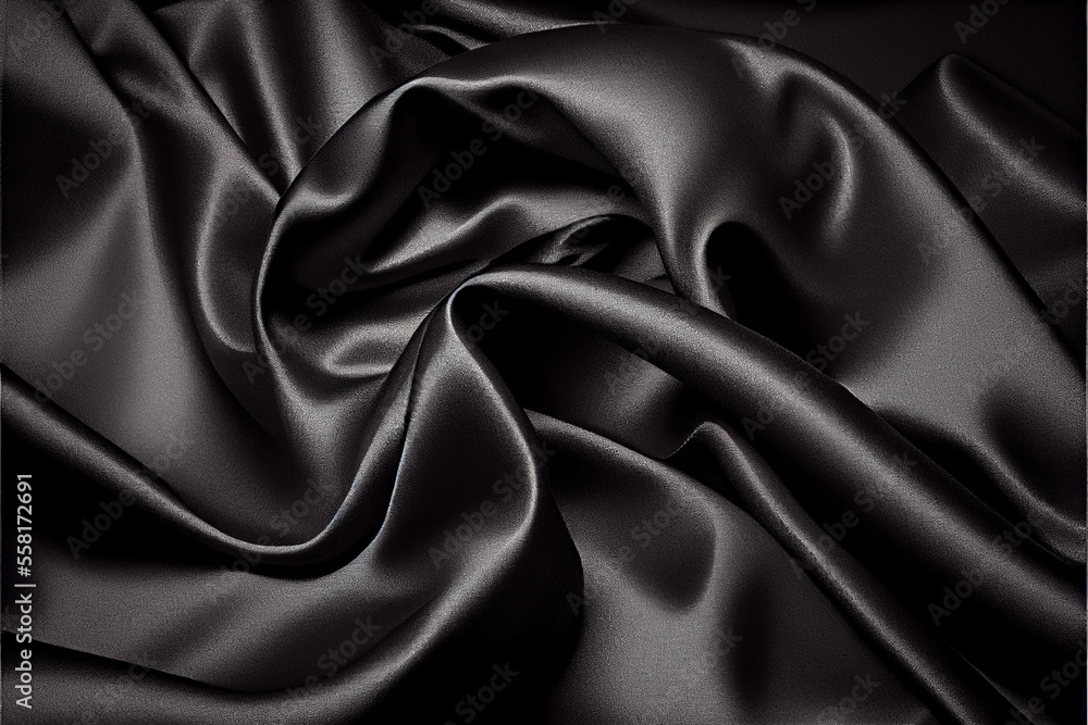 Obraz premium black satin background. generative ai
