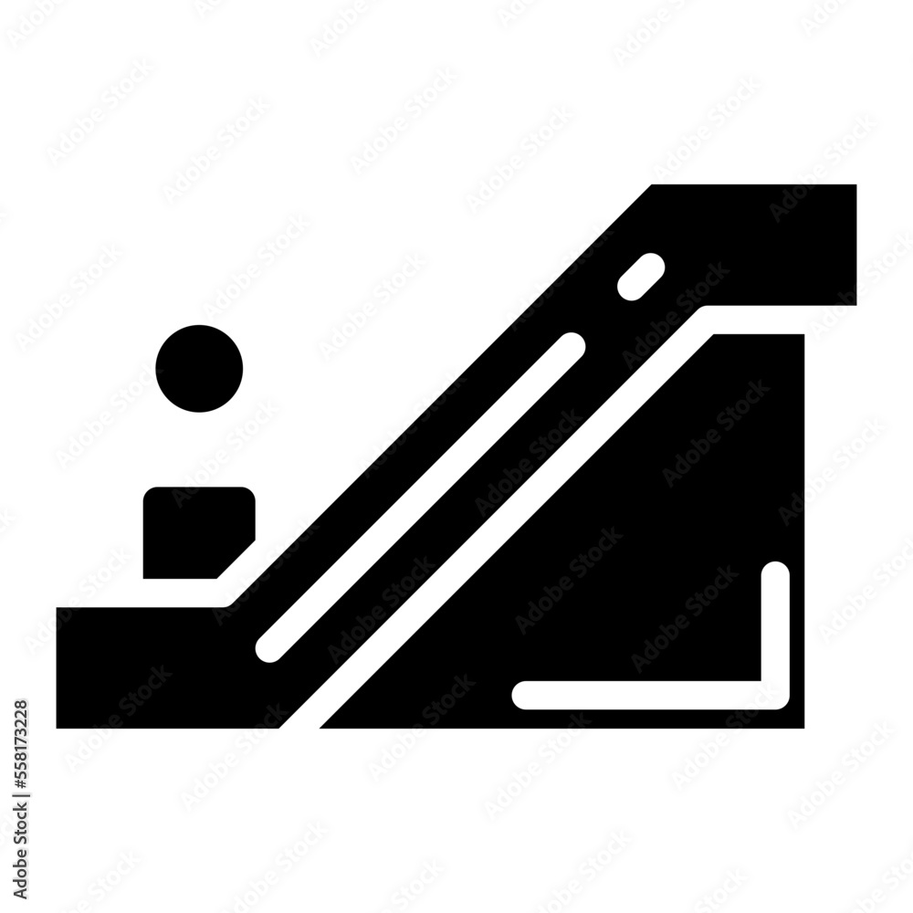 escalator stairs glyph 