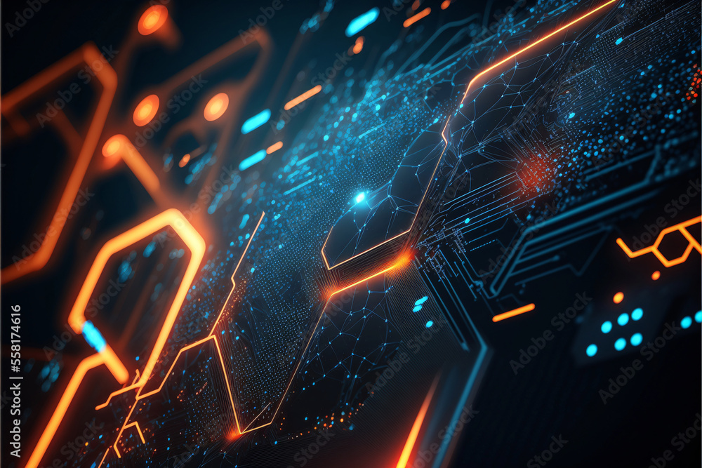 Quantum computing. Mainboard cpu. Artificial intelligence concept with computer circuits. Designed using generative ai. Quantum computing. Mainboard cpu. Artificial intelligence concept with computer circuits. Designed using generative ai.
