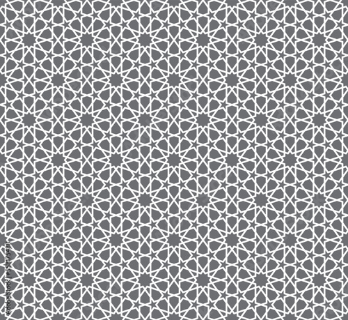 Seamless islamic pattern. Background vector illustration. Seamless girih pattern. Traditional Islamic Design. Mosque decoration element. Seamless geometric pattern. Vector decorative ornamental patter