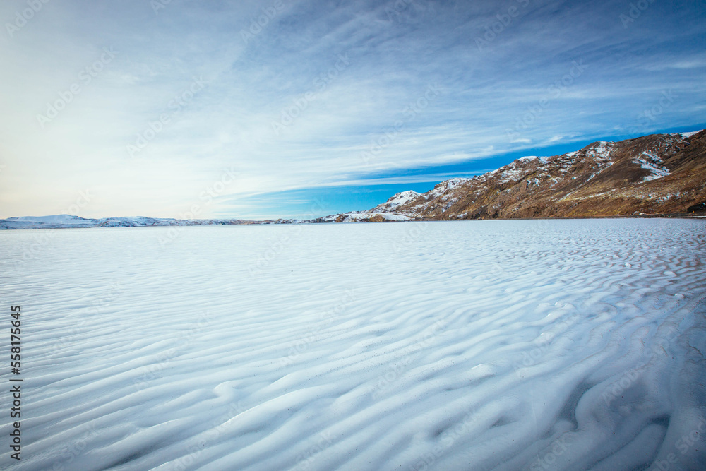 Fototapeta premium Kleifarvatn, Island im Winter
