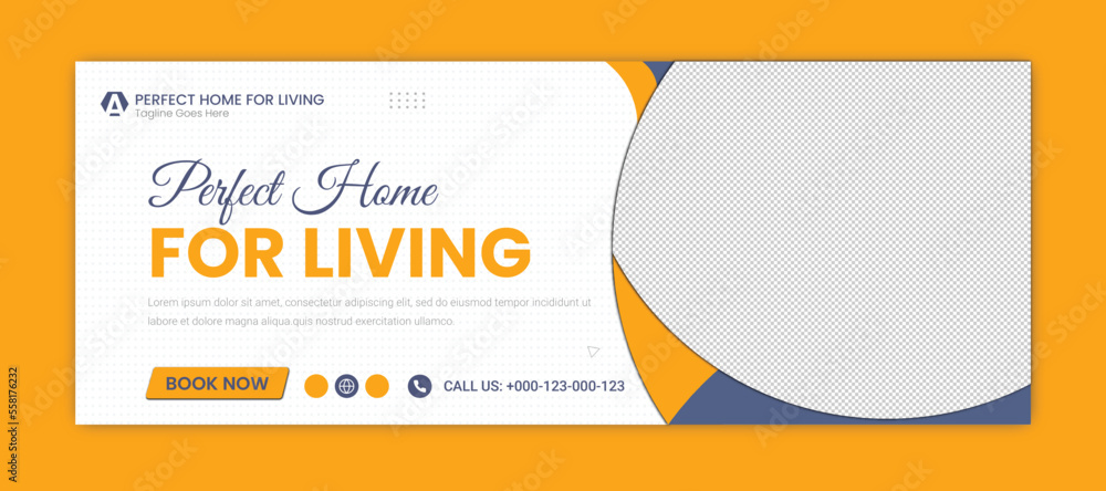 Dream home for sale real estate facebook timeline cover template