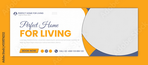 Dream home for sale real estate facebook timeline cover template