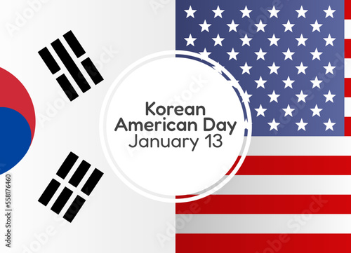 vector graphic of korean american day good for korean american day celebration. flat design. flyer design.flat illustration.