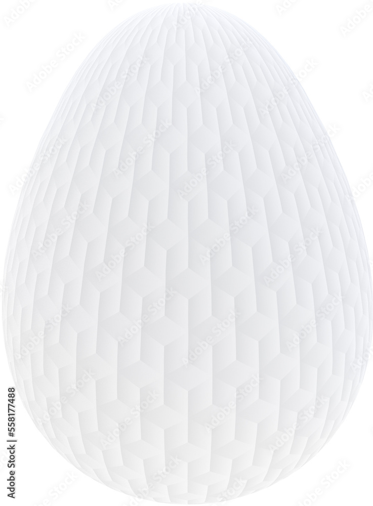 3D white Easter egg 3D white Easter egg