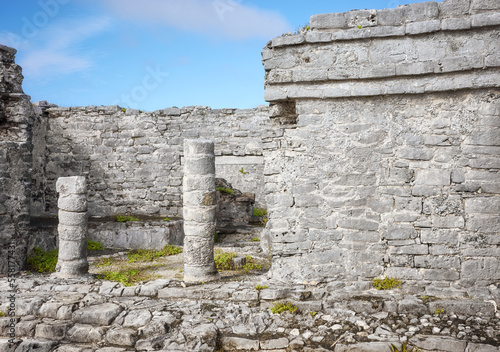 Ruins of Tulum, pre Columbian Mayan city, Yucatan, Mexico.