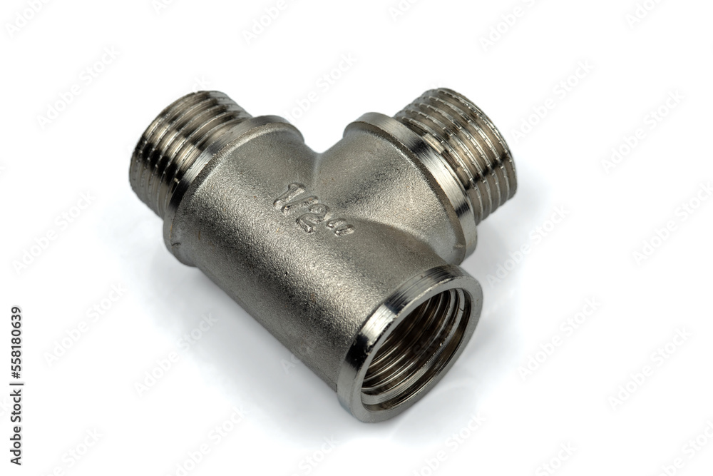 Chrome plated tee pipe fitting 1/2 Chrome plated tee pipe fitting 1/2