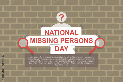 National Missing Persons Day background.