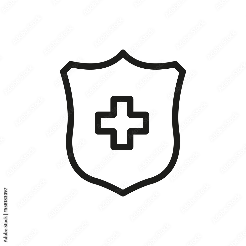 Obraz premium First aid kit from emergency vector line icon