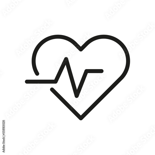 Palpitation vector outline icon illustration