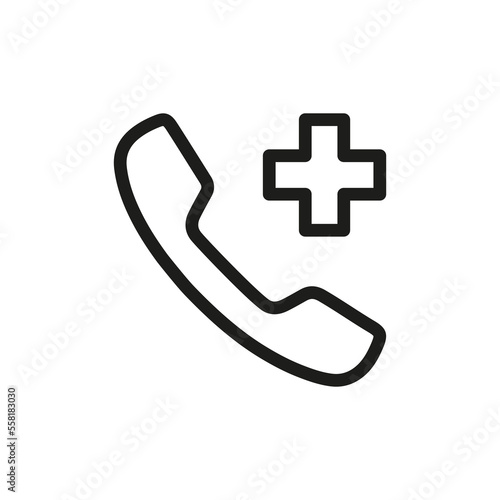 Hospital call center outline icon