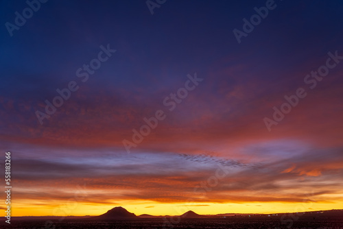 A Breathtaking Sunrise Illuminates the Mojave Desert photo