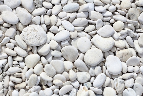 Canvas Print White zen stone beach texture