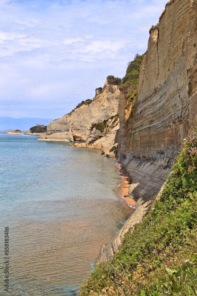 Greek island landscape - Corfu cliffs