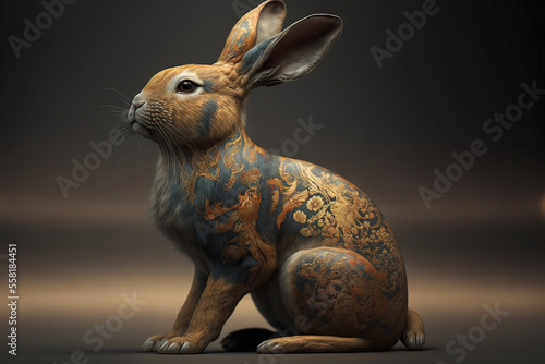 chinese zodiac rabbit Generative AI