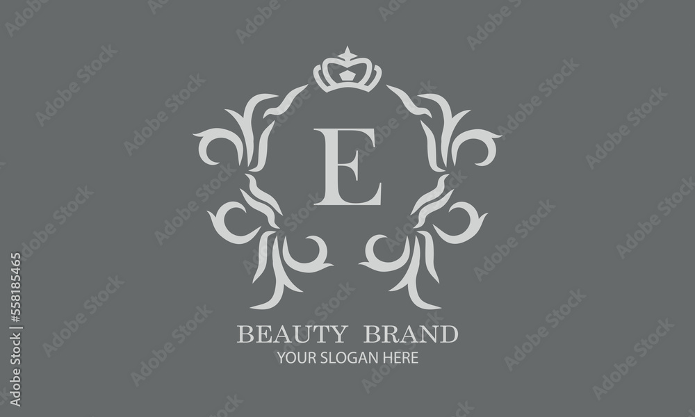 Luxury initial E logo template for restaurant, royalty, boutique, cafe, hotel, heraldic, jewelry, fashion and other vector illustrations Luxury initial E logo template for restaurant, royalty, boutique, cafe, hotel, heraldic, jewelry, fashion and other vector illustrations