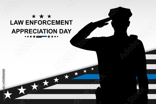 National Law Enforcement Appreciation Day. EPS10 vector