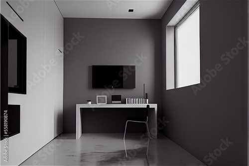 Minimal modern office inter...