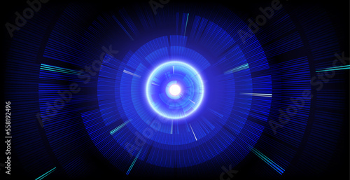 abstract blue circle background, hi tech background.