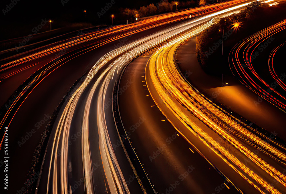 traffic on highway at night.traffic on highway traffic on highway at night.traffic on highway